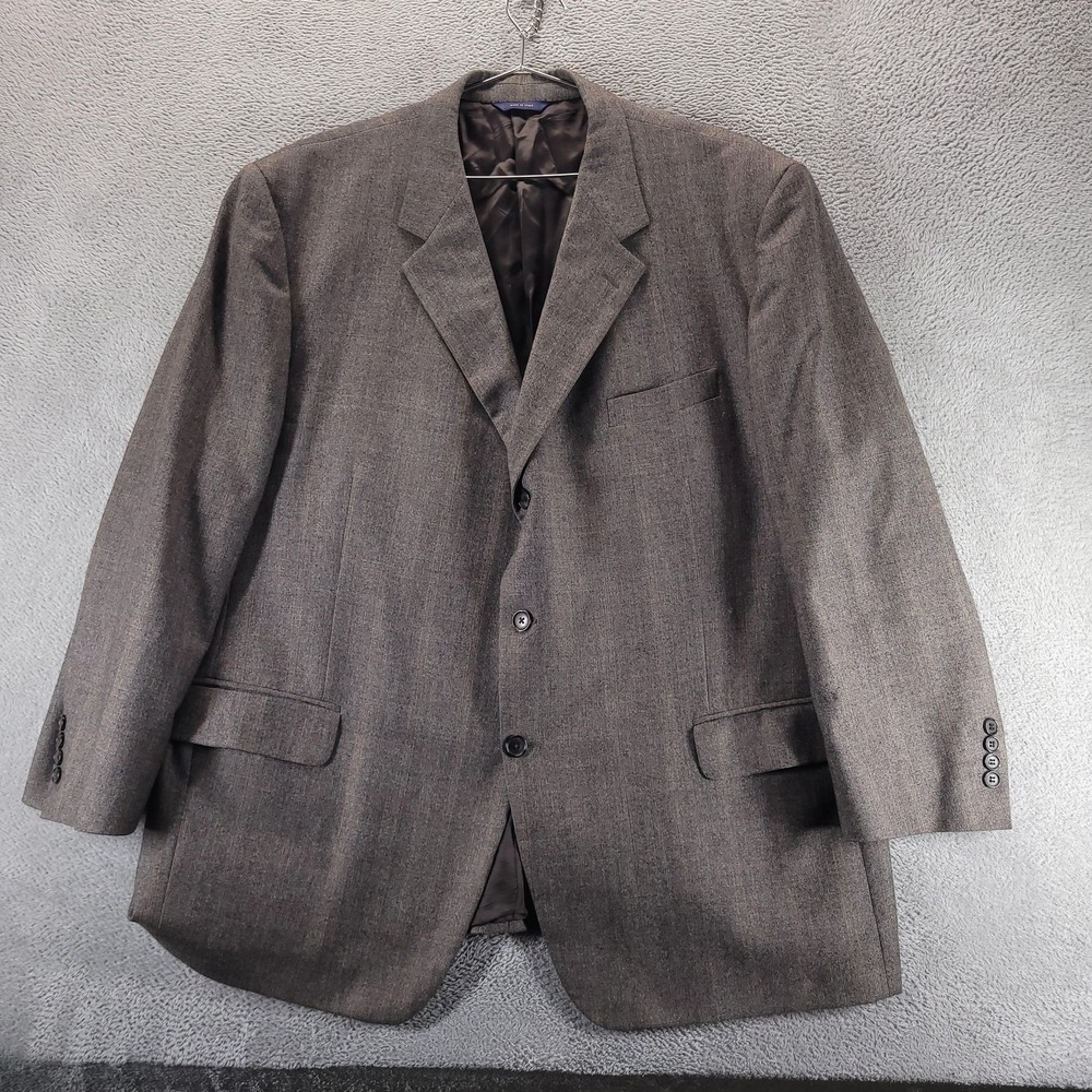 Brooks Brothers Suit Jacket Mens 50R Brown 1818 Madison Zegna Wool Italy Blazer
